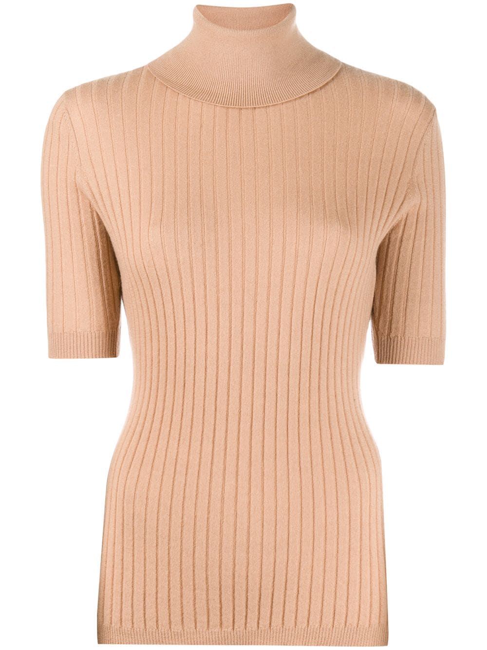 Cashmere In Love Gerippter 'Victoria' Rollkragenpullover - Nude von Cashmere In Love