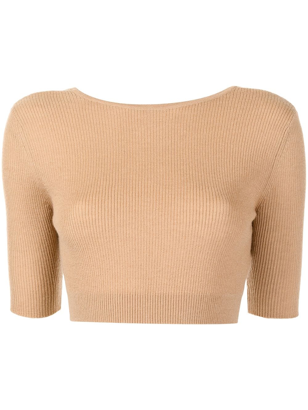 Cashmere In Love Liza Cropped-Top - Braun von Cashmere In Love