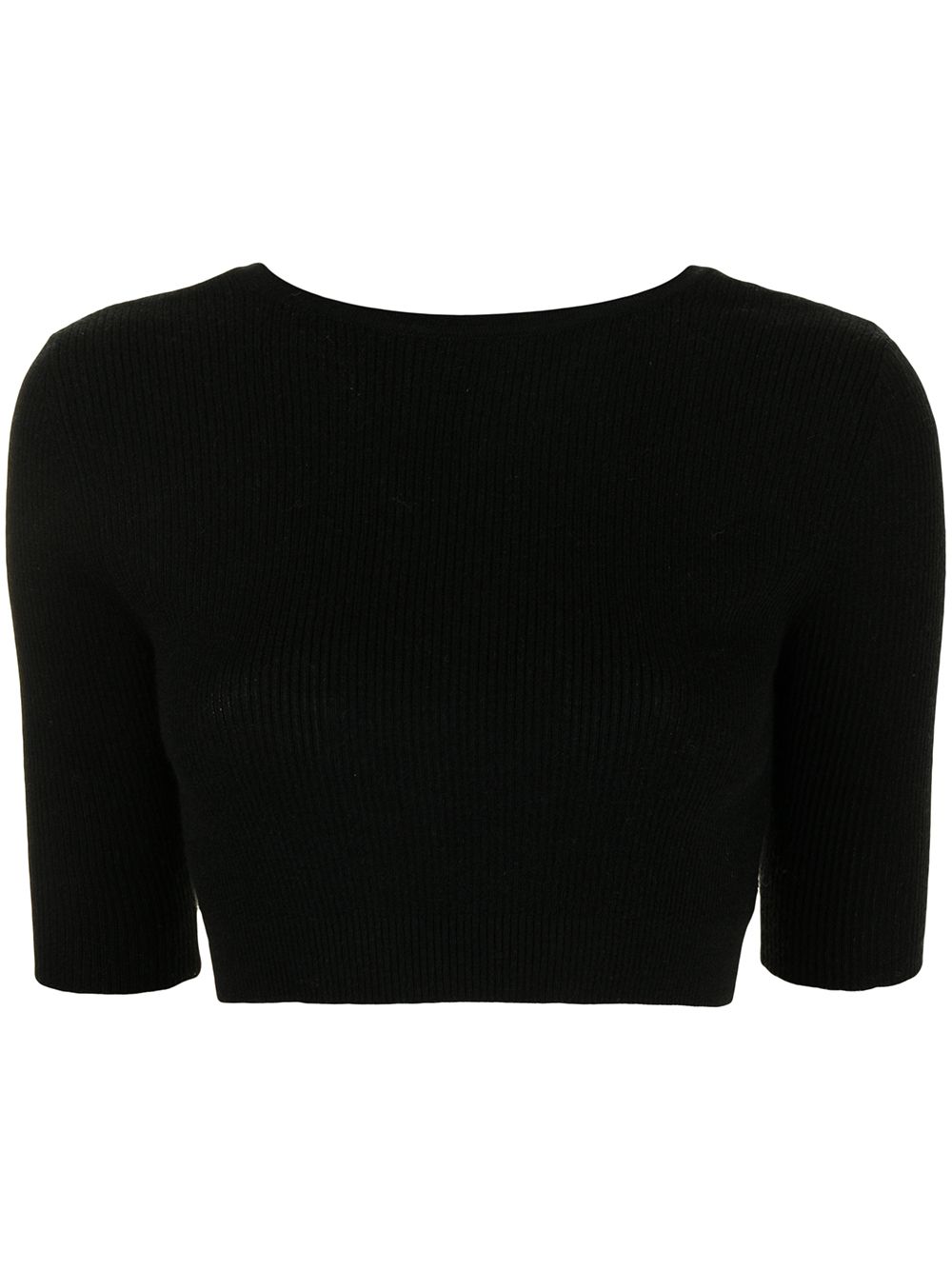 Cashmere In Love Liza Cropped-Top - Schwarz von Cashmere In Love