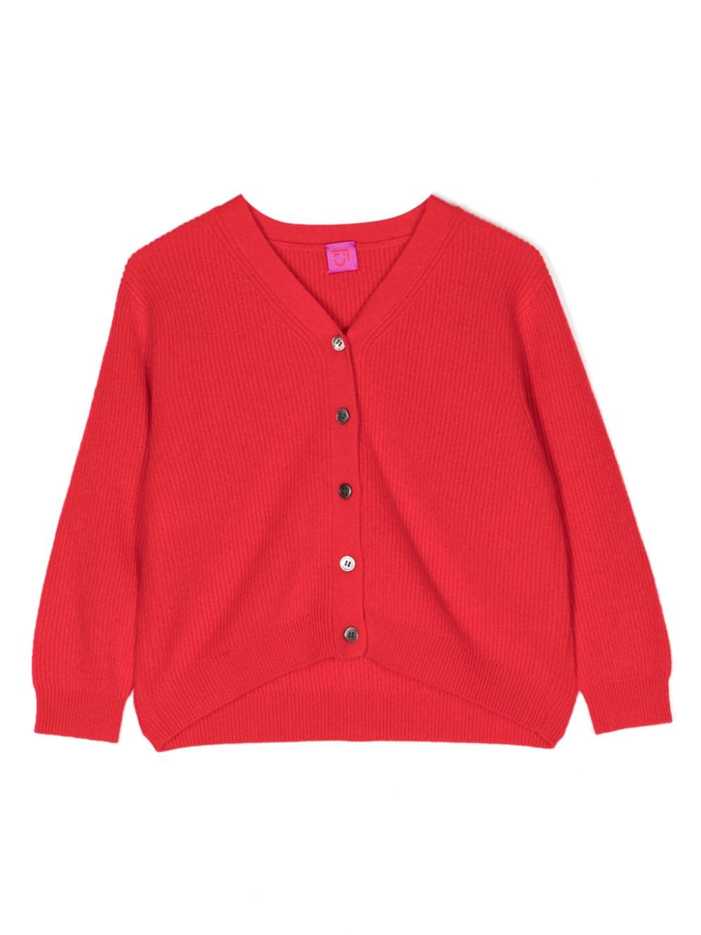 Cashmere in Love Kids Gerippter Mimi Cardigan aus Kaschmir - Rot von Cashmere in Love Kids