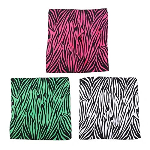 3 Stücke Zebra Streifen Druck Bandana Schal Hip Hop Sport Radfahren Stirnband Armband von Casiler