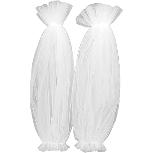 Casiler Abnehmbare Ärmel Für Hochzeitskleid Frauen Tüllhandschuhe Spitzennetz Semi Sheer Puffy Sleeves Kleid Kostümzubehör von Casiler