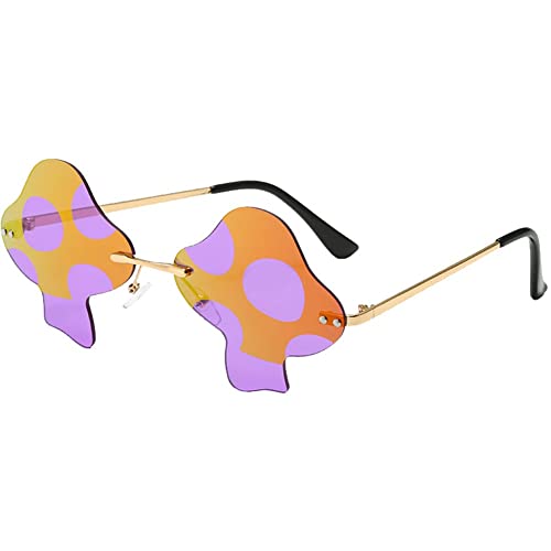 Casiler Pilzform Sonnenbrille Unregelmäßige Raulose Brille Retro -brille Für Frauen Männer Halloween Party Bevorzugt Accessoires von Casiler