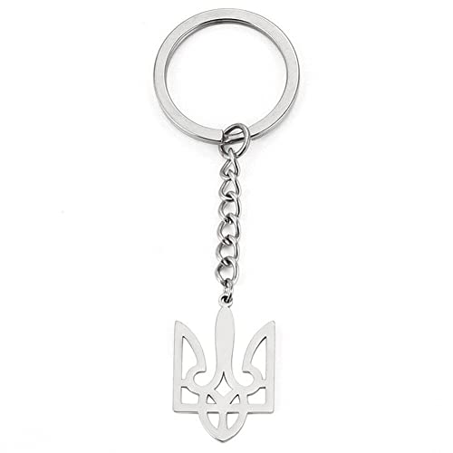 Casiler Ukraine National Emblem Keychains Ukrainische Dreizack -schlüsselhalter Tasche Zauberautos Schlüsselanhänger Für Geldbeutel Handtasche Dekoration von Casiler