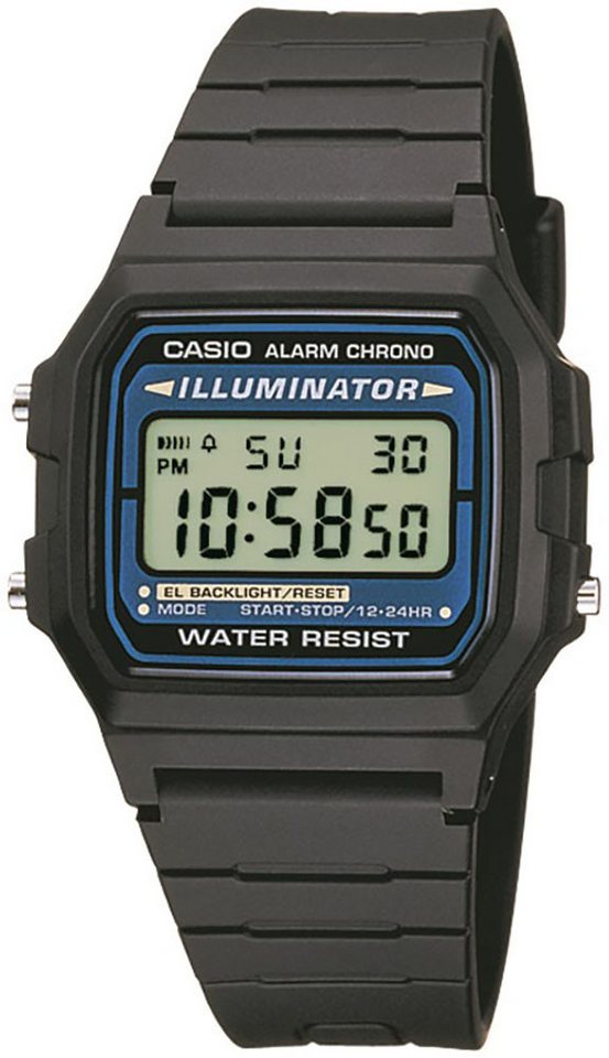 CASIO TIMELESS COLLECTION Chronograph F-105W-1AWYEF, Quarzuhr, Armbanduhr,Herren,Damen,Jugendliche,Digitaluhr, Resinarmband von CASIO TIMELESS COLLECTION