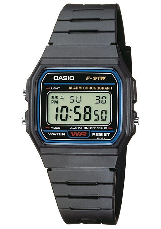 CASIO TIMELESS COLLECTION Chronograph F-91W-1YEG, Quarzuhr, Armbanduhr,Herren,Damen,Jugendliche, Digitaluhr,Resinarmband von CASIO TIMELESS COLLECTION