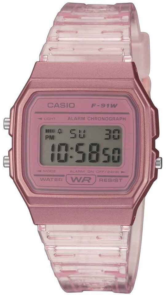 CASIO TIMELESS COLLECTION Chronograph F-91WS-4EF, Quarzuhr, Armbanduhr,Herren,Damen,Jugendliche, Digitaluhr,Resinarmband von CASIO TIMELESS COLLECTION