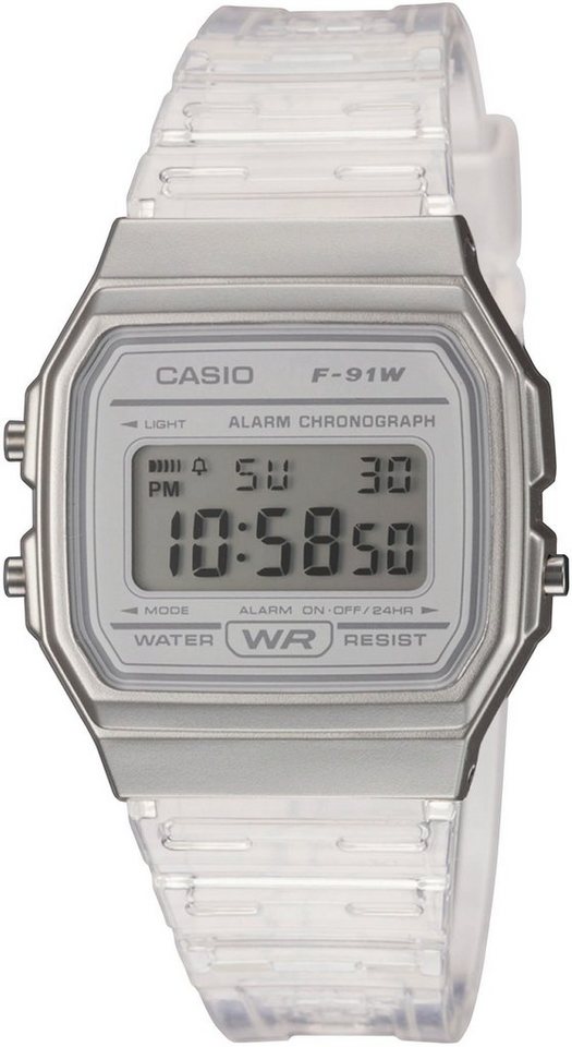CASIO TIMELESS COLLECTION Chronograph F-91WS-7EF, Quarzuhr, Armbanduhr,Herren,Damen,Jugendliche, Digitaluhr,Resinarmband von CASIO TIMELESS COLLECTION