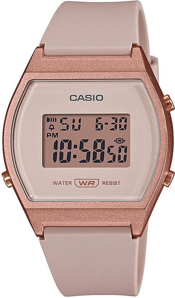 CASIO TIMELESS COLLECTION Chronograph LW-204-4AEF, Quarzuhr, Armbanduhr, Damenuhr, digital, Stoppfunktion, Silikonarmband von CASIO TIMELESS COLLECTION