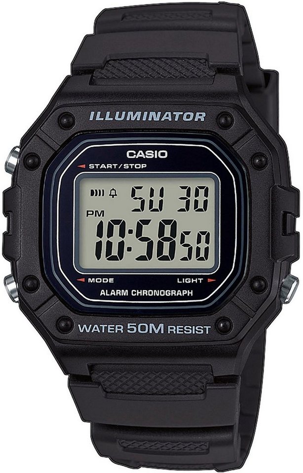 CASIO TIMELESS COLLECTION Chronograph, Quarzuhr, Armbanduhr, Herrenuhr,Digitaluhr, Resinarmband,Stoppfunktion von CASIO TIMELESS COLLECTION