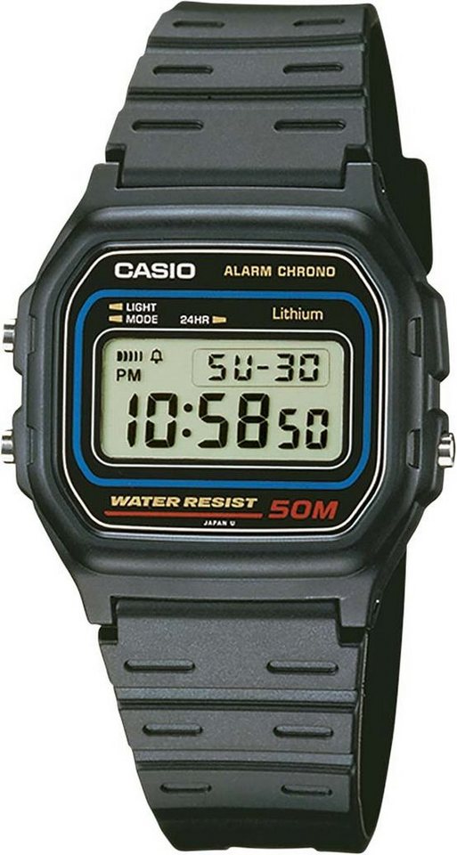CASIO TIMELESS COLLECTION Chronograph W-59-1VQES, Quarzuhr, Armbanduhr, Damen, Herren, digital, Stoppfunktion von CASIO TIMELESS COLLECTION