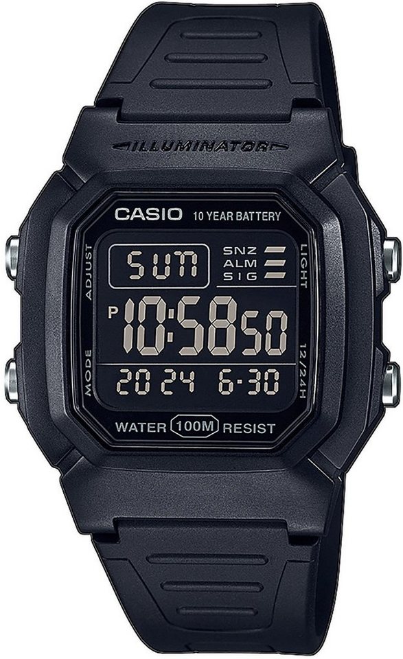 CASIO TIMELESS COLLECTION Chronograph W-800H-1BVES, Quarzuhr, Armbanduhr, Herrenuhr, Digitaluhr, Kalender, Stoppfunktion von CASIO TIMELESS COLLECTION