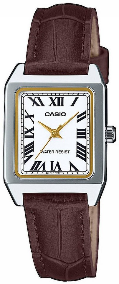 CASIO TIMELESS COLLECTION Quarzuhr LTP-B150L-7B2EF, Armbanduhr, Damenuhr, analog, Lederarmband von CASIO TIMELESS COLLECTION