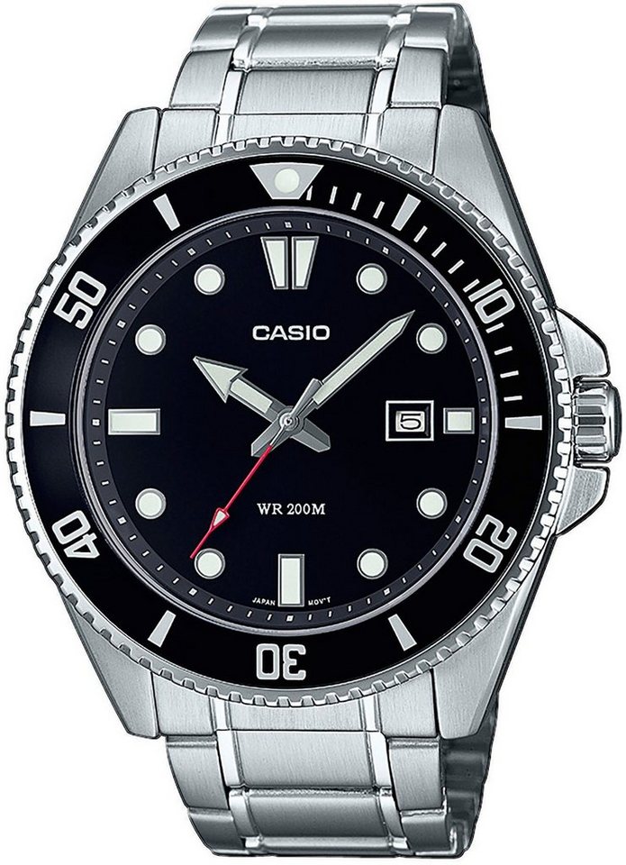 CASIO TIMELESS COLLECTION Quarzuhr MDV-107D-1A1VEF, Armbanduhr, Herrenuhr, bis 20 bar wasserdicht, Datum von CASIO TIMELESS COLLECTION