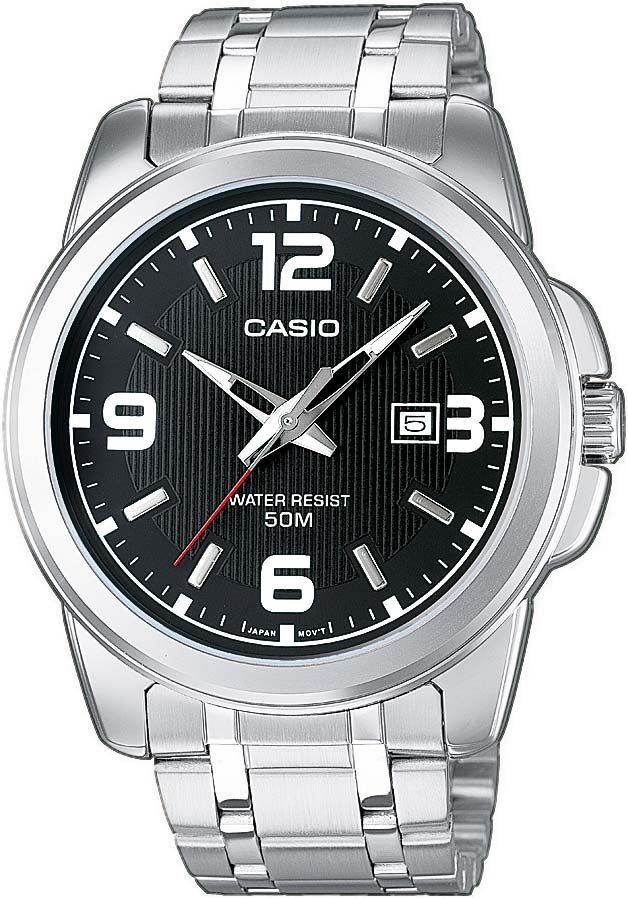 CASIO TIMELESS COLLECTION Quarzuhr MTP-1314PD-1AVEF, Armbanduhr, Herrenuhr, analog, Datum, Edelstahlarmband von CASIO TIMELESS COLLECTION