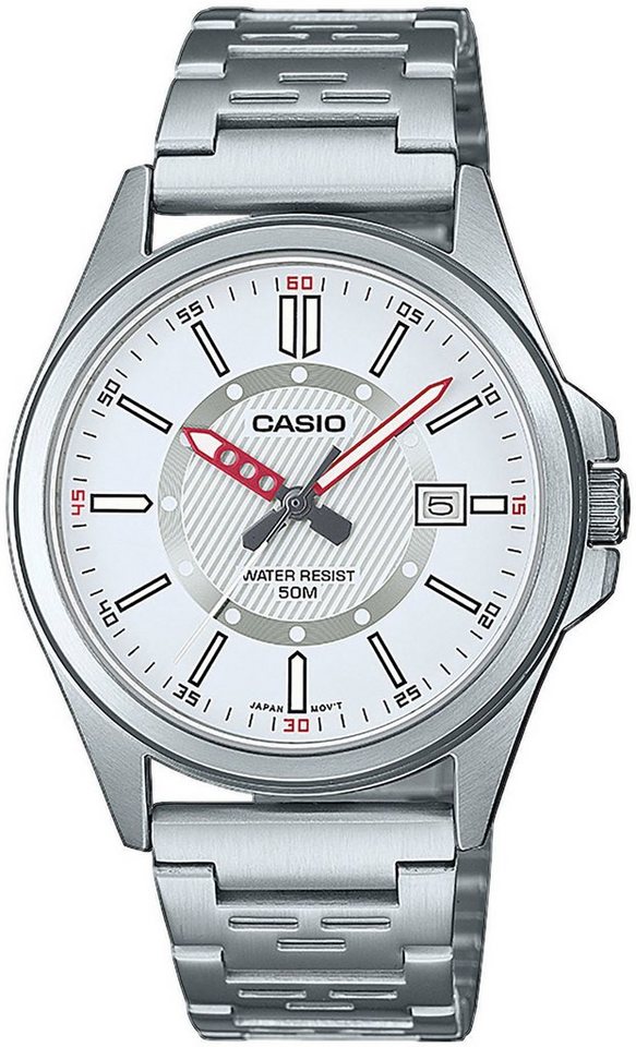 CASIO TIMELESS COLLECTION Quarzuhr MTP-E700D-7EVEF, Armbanduhr,Herrenuhr Damenurh,Jugendliche,Neo-Display,Edelstahlarmband von CASIO TIMELESS COLLECTION