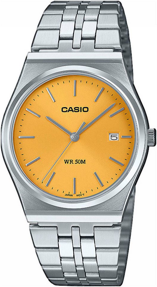 CASIO TIMELESS COLLECTION Quarzuhr MTP-B145D-9AVEF, Armbanduhr, Herrenuhr, Damenuhr, Jugendliche, Datum, Edelstahlarmband von CASIO TIMELESS COLLECTION