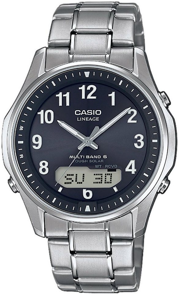 Casio Funk Funkchronograph LCW-M100TSE-1A2ER, Solaruhr, Armbanduhr, Herrenuhr, Funkuhr, Titanarmband, Weltzeit von Casio Funk