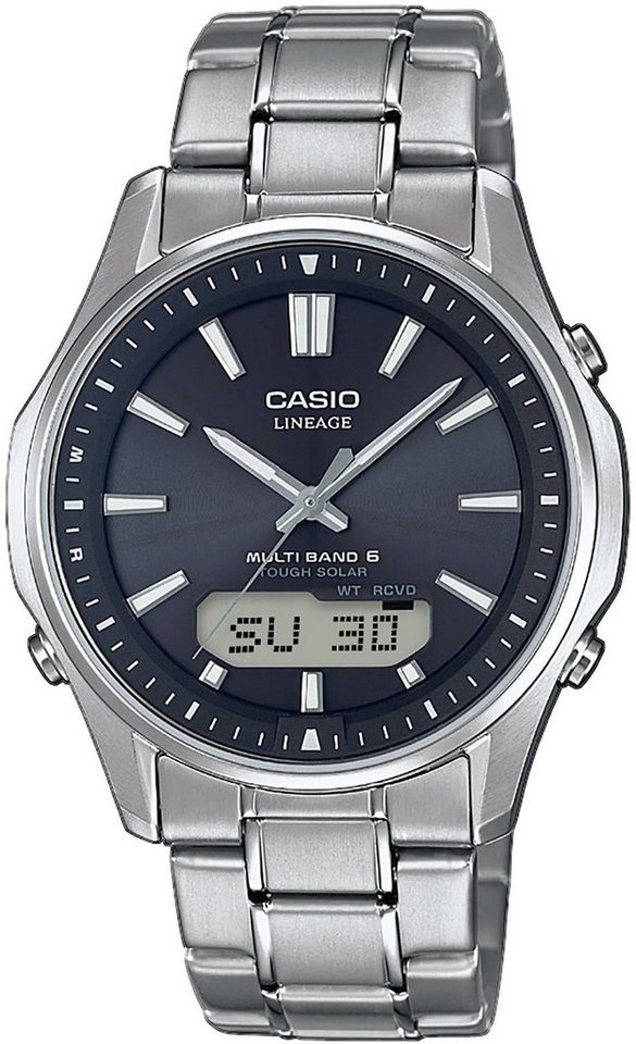 Casio Funk Funkchronograph LCW-M100TSE-1AER, Solaruhr, Armbanduhr, Herrenuhr, Funkuhr, Titanarmband, Weltzeit von Casio Funk