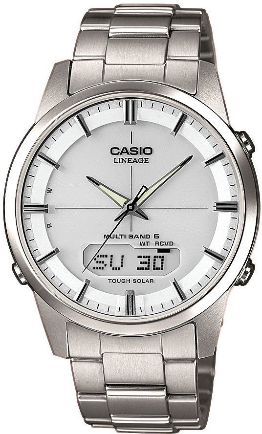 Casio Funk Funkchronograph LCW-M170TD-7AER, Solaruhr, Armbanduhr, Herrenuhr, Funkuhr, Titanarmband, Saphirglas von Casio Funk
