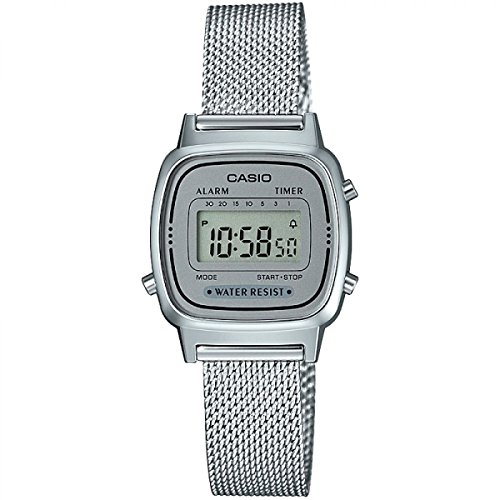 CASIO Damen Armbanduhr Digital Quarz massives Edelstahl LA670WEM-7EF von Casio
