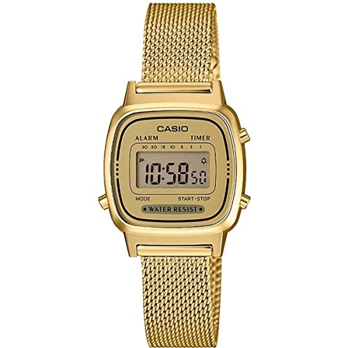 CASIO Damen Armbanduhr Digital Quarz massives Edelstahl LA670WEMY-9EF von Casio