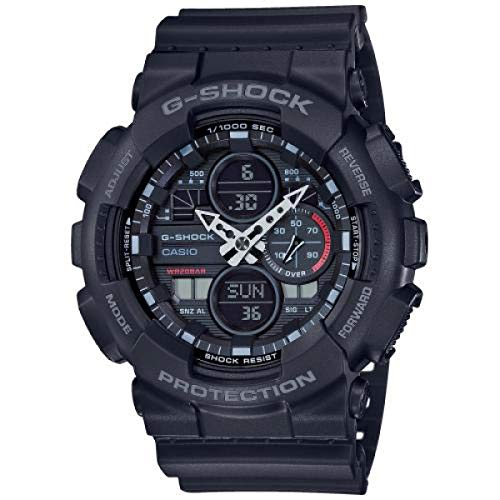 CASIO Herren Analog – Digital Quarz Uhr mit Resin Armband GA-140-1A1ER von CASIO