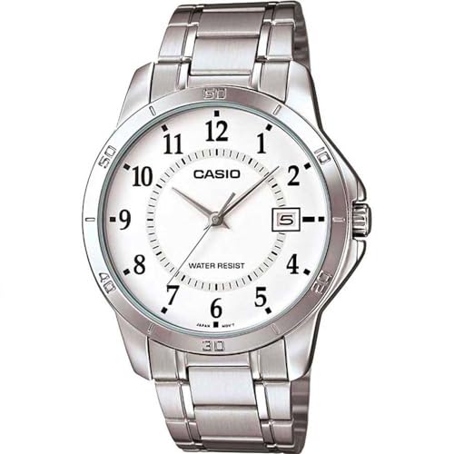 CASIO Herren Analog Quarz (Japanisch) Uhr mit Edelstahl Armband MTP-V004D-7B von Casio