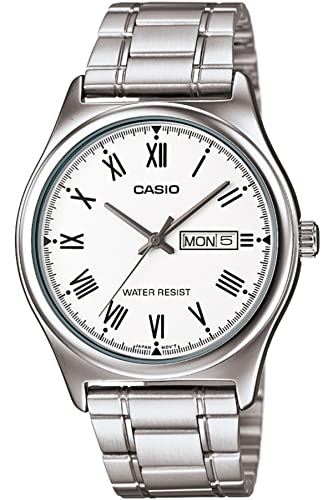 CASIO Herren Analog Quarz Uhr mit Edelstahl Armband MTP-V006D-7 von Casio