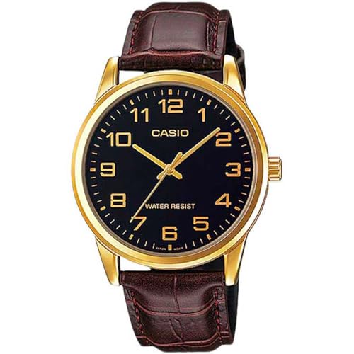 CASIO Herren Analog Quarz Uhr mit Leder Armband MTP-V001GL-1 CASIO Herren Analog Quarz Uhr mit Leder Armband MTP-V001GL-1 von CASIO