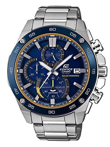 CASIO Herren Chronograph Solar Uhr mit Edelstahl Armband EFS-S500DB-2AVUEF von CASIO