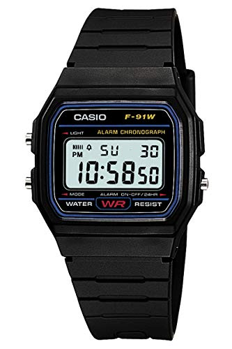CASIO STANDARD DIGITAL WATCH WITH LED-LIGHT F-91W-1JF von Casio