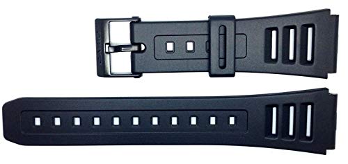 Casio 70377663 - Armband aus Kunstharz, Schwarz (20), Schwarz, Streifen von Casio