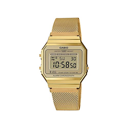 Casio Damen Digital Quarz Uhr mit Edelstahl Armband A700WEMG-9AEF von CASIO