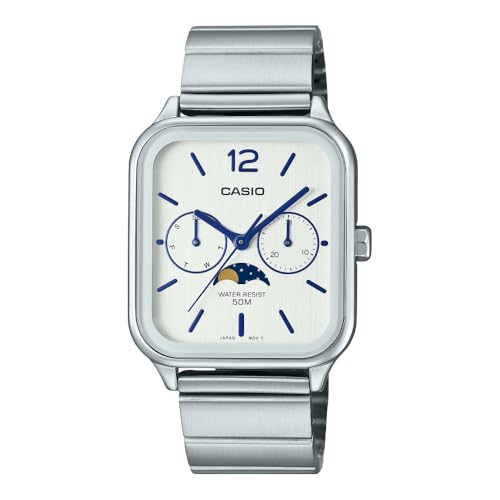 Casio Analoge Herren-Armbanduhr mit weißem Zifferblatt, MTP-M305D-7AVDF, Weiß von Casio