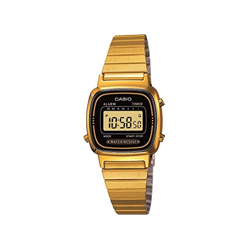 Casio DamenArmbanduhr Digital Quarz Edelstahl LA670WEGA-1EF von Casio