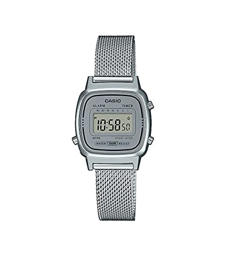 CASIO Damen Armbanduhr Digital Quarz massives Edelstahl LA670WEM-7EF von Casio