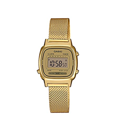 CASIO Damen Armbanduhr Digital Quarz massives Edelstahl LA670WEMY-9EF von Casio