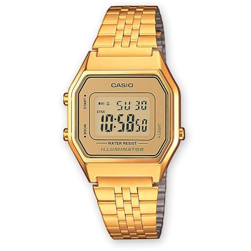 Casio DamenArmbanduhr Digital Quarz Edelstahl LA680WEGA-9ER von Casio