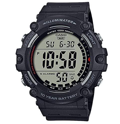 Casio Unisex-Erwachsene Digital Quartz Uhr mit Kunststoff Armband AE-1500WH-1AVEF von Casio