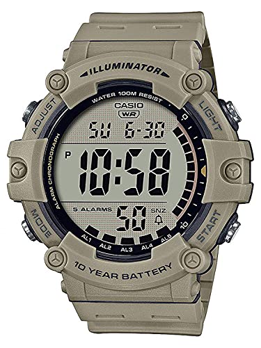 Casio Unisex-Erwachsene Digital Quartz Uhr mit Kunststoff Armband AE-1500WH-5AVEF, Technisch-Wissenschaftlich, Grau von Casio