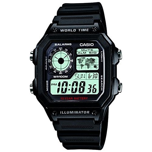 Casio HerrenArmbanduhr Digital Quarz Harz AE-1200WH-1AVEF von Casio