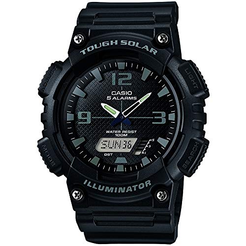 Casio Herren Solar Armbanduhr, 46.00mm Gehäusegröße mit schwarz analog/digital Zifferblatt und schwarz Rubber Strap Armband AQ-S810W-1A2VEF Casio Herren Solar Armbanduhr, 46.00mm Gehäusegröße mit schwarz analog/digital Zifferblatt und schwarz Rubber Strap Armband AQ-S810W-1A2VEF von Casio