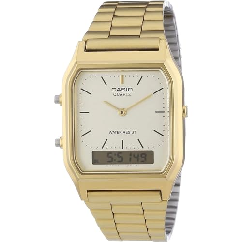 Casio Herren-Armbanduhr Retro Dual Digital Quarz Edelstahl AQ-230GA-9DMQYES von Casio