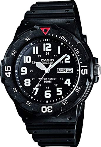 Casio Collection Herren-Armbanduhr MRW 200H 1BVEF, schwarz/Rot von Casio