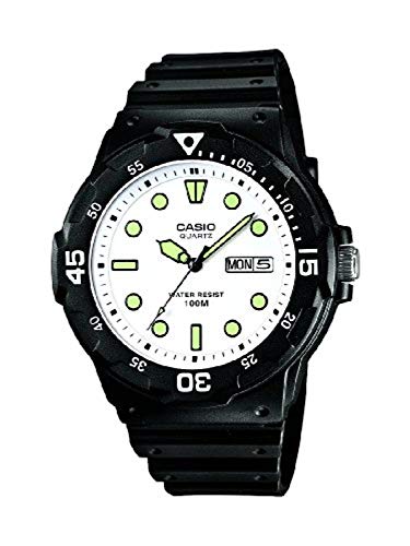 Casio Collection Herren-Armbanduhr MRW 200H 7EVEF, schwarz/Weiß/Grün von Casio