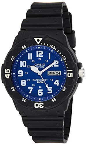 Casio Collection Herren-Armbanduhr MRW200H2B2VEF, schwarz/Blau/Weiß von Casio