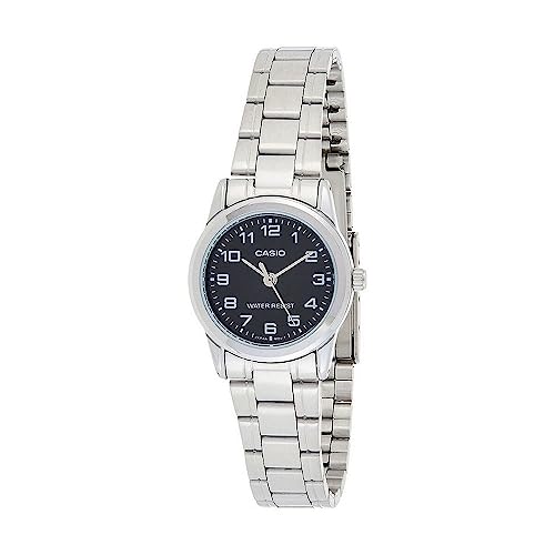 CASIO Damen Analog Quarz Uhr mit Edelstahl Armband LTP-V001D-1 von CASIO