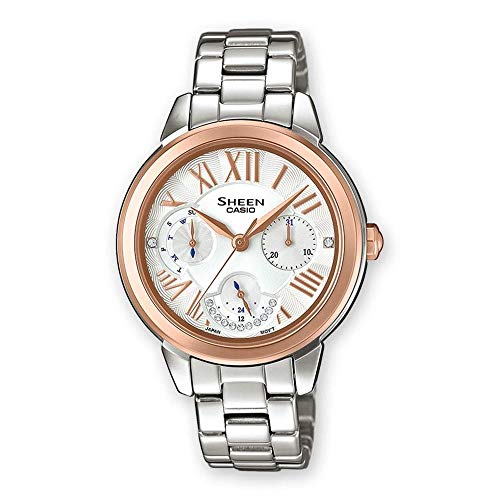Casio Damen Analog Quarz Uhr mit Edelstahl Armband SHE-3059SG-7AUER von Casio