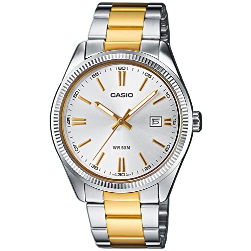 Casio Damen Analog Quarz mit Edelstahl Armbanduhr LTP 1302PSG 7A von Casio